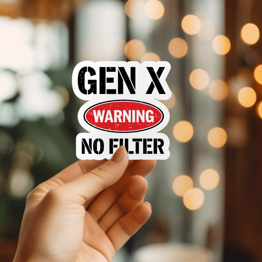 Gen X Warning Vinyl Sticker