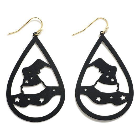 Metal Witch Hat Earrings