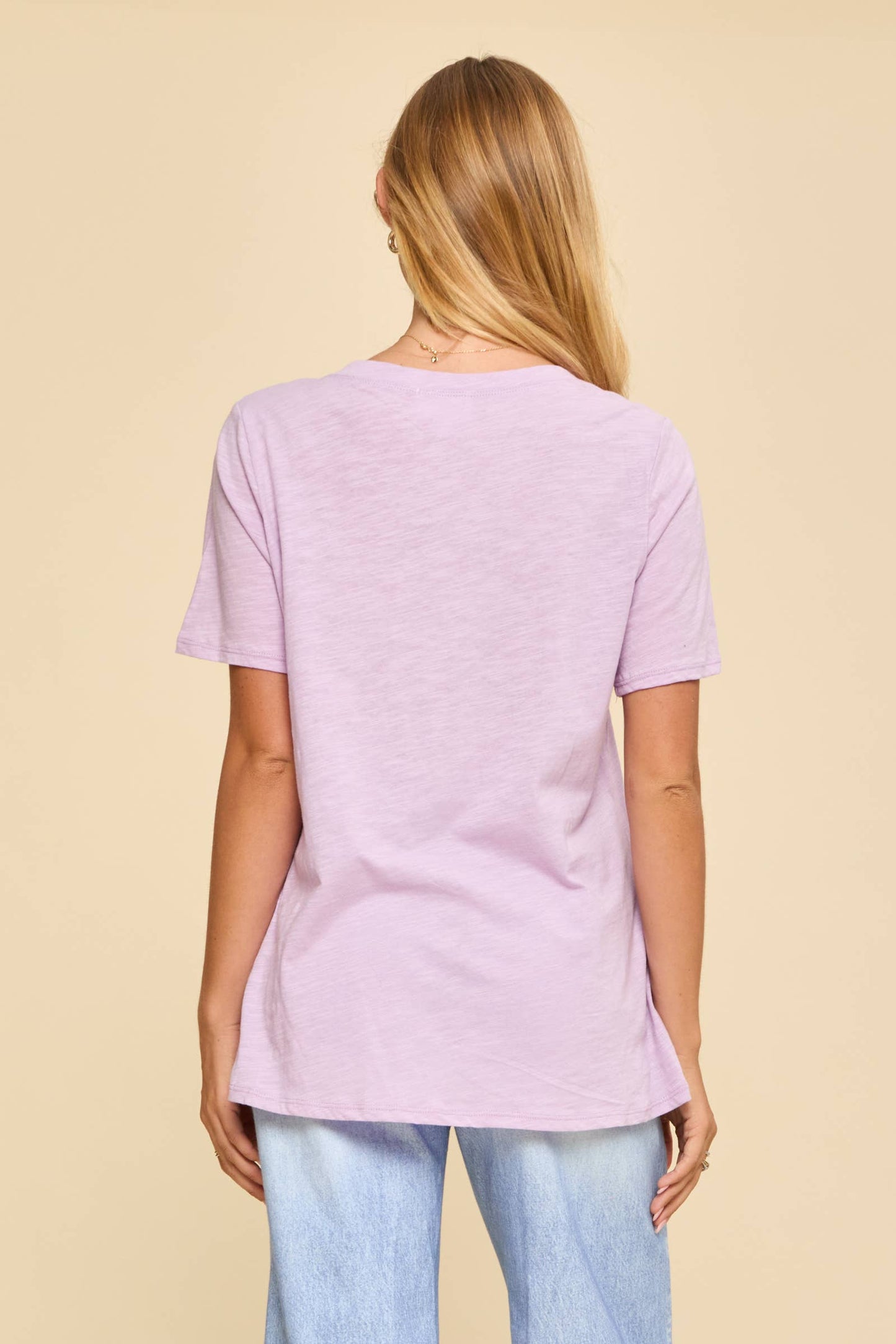 Cotton V-Neck Knit Top