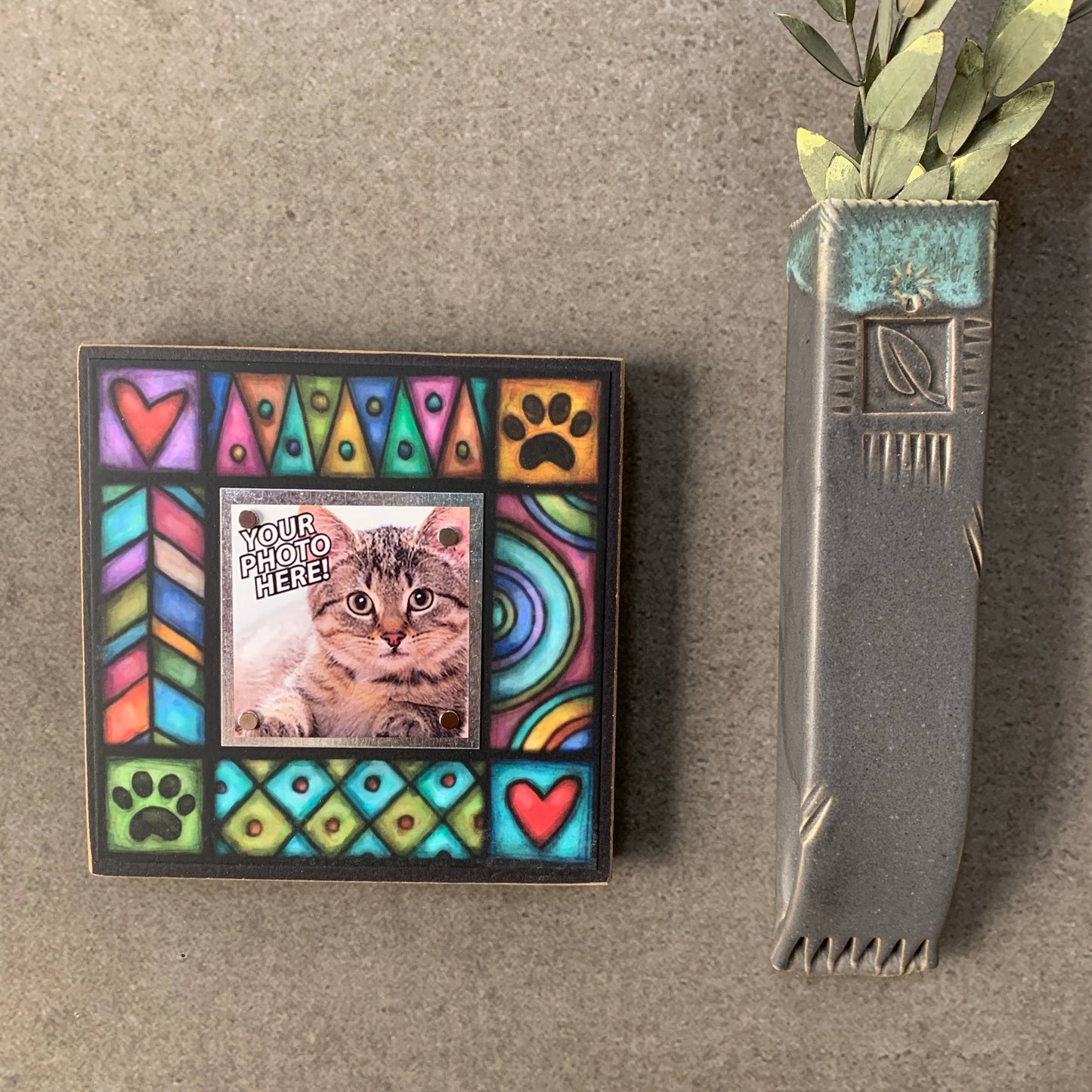 Picture Frame Paw & Heart