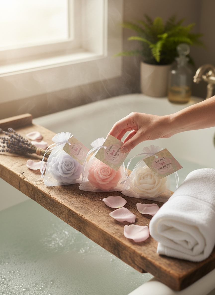 Rose Shaped Goat Milk Soap
