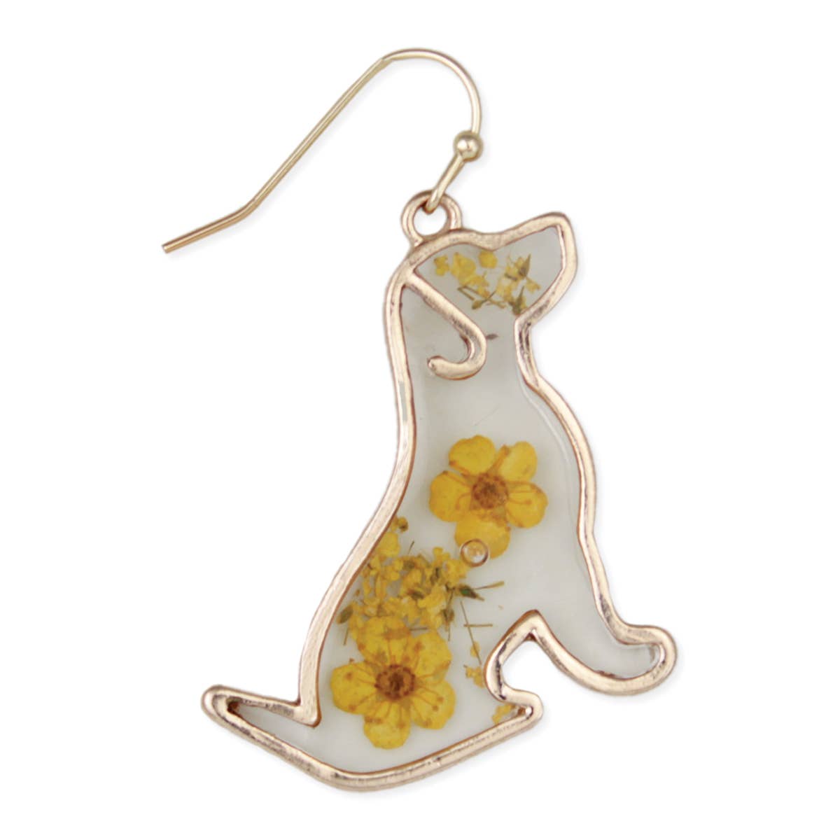 Dog Dried Flower Earrings