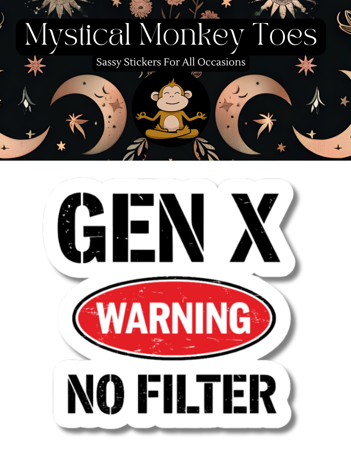 Gen X Warning Vinyl Sticker
