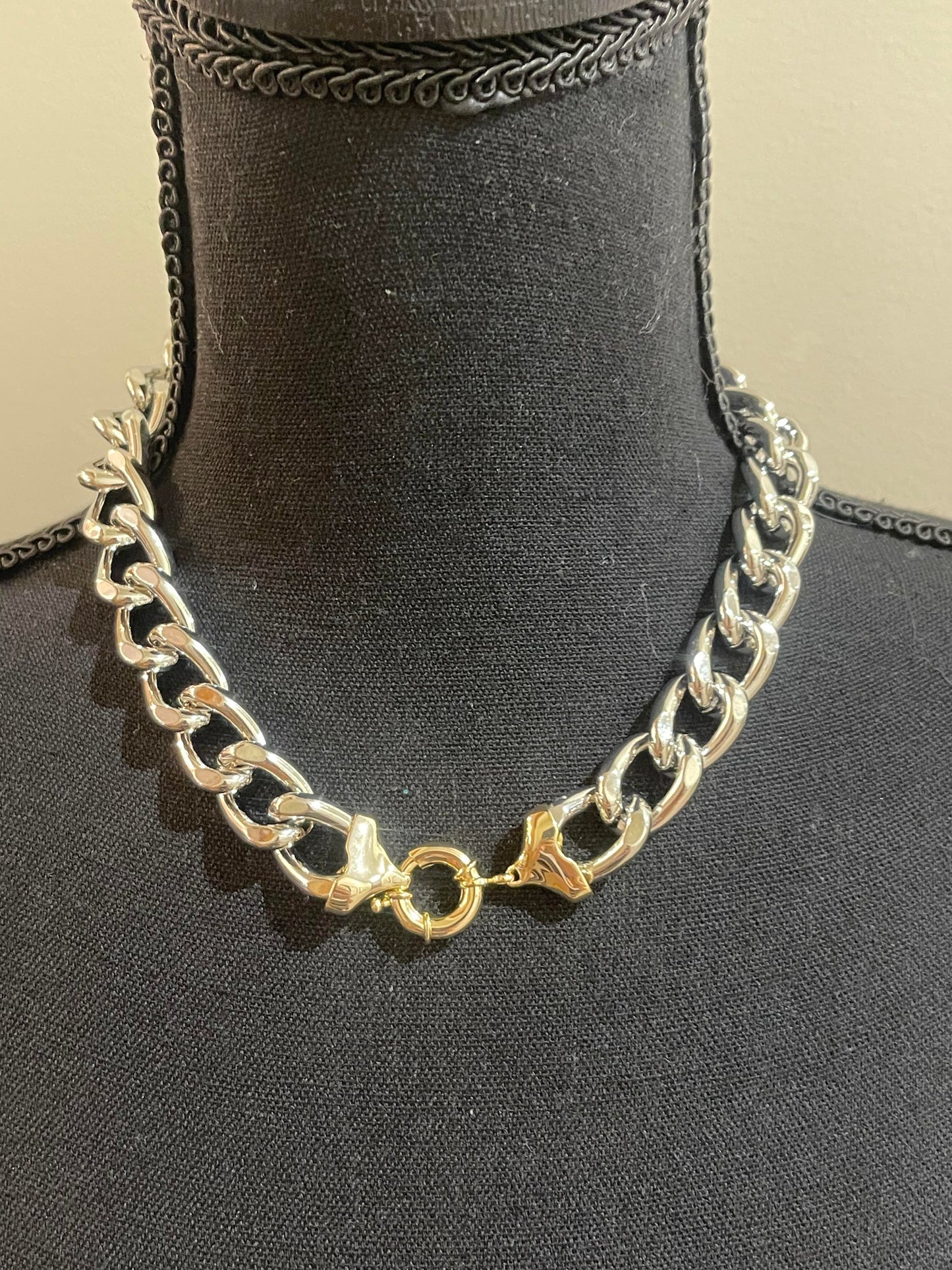 Two Tone Link Chain Necklace