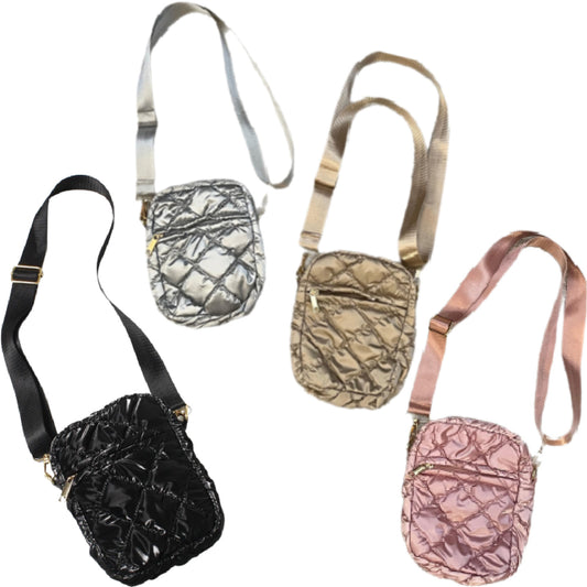 Vertical Puffer Crossbody Bag