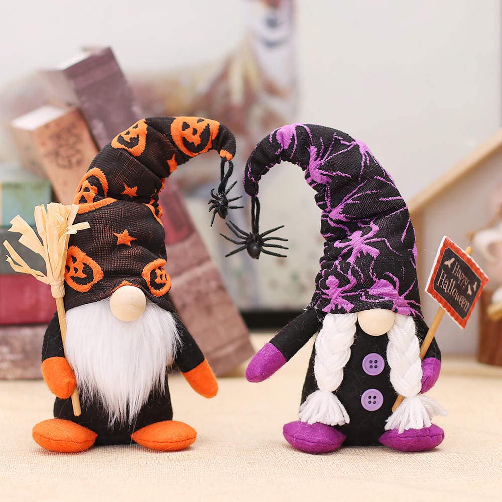 Halloween Gnome Set Spiders