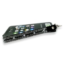 Jacqueline Kent Phone Wrist Lanyard Black & Silver