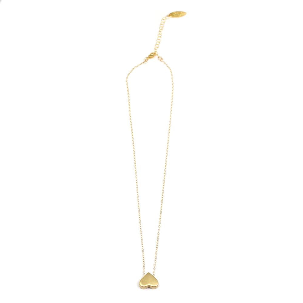 Upside Down Heart Necklace in Gold