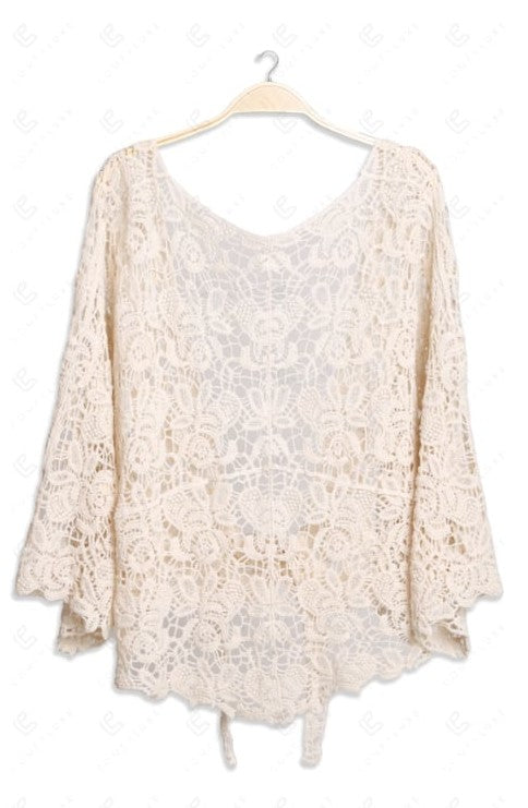 Crochet Tie Front Cover Up