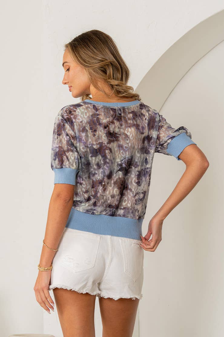 Watercolor Floral Cardigan