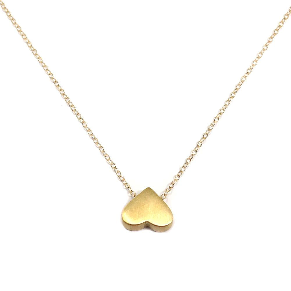 Upside Down Heart Necklace in Gold