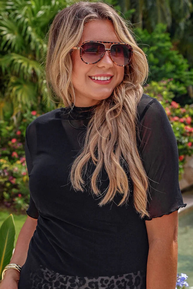 Short Sleeve Mesh Top