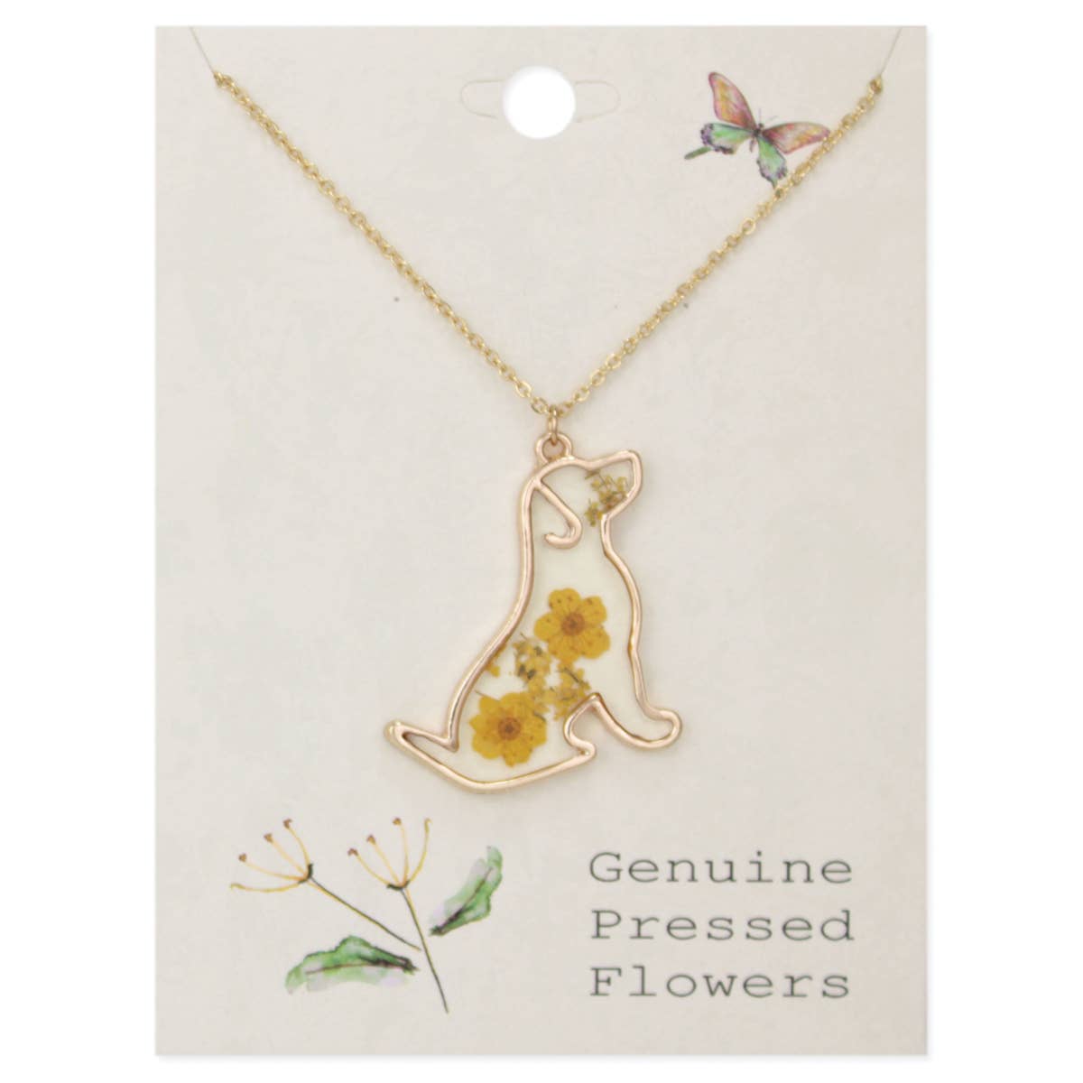 Dried Flower Dog Necklace