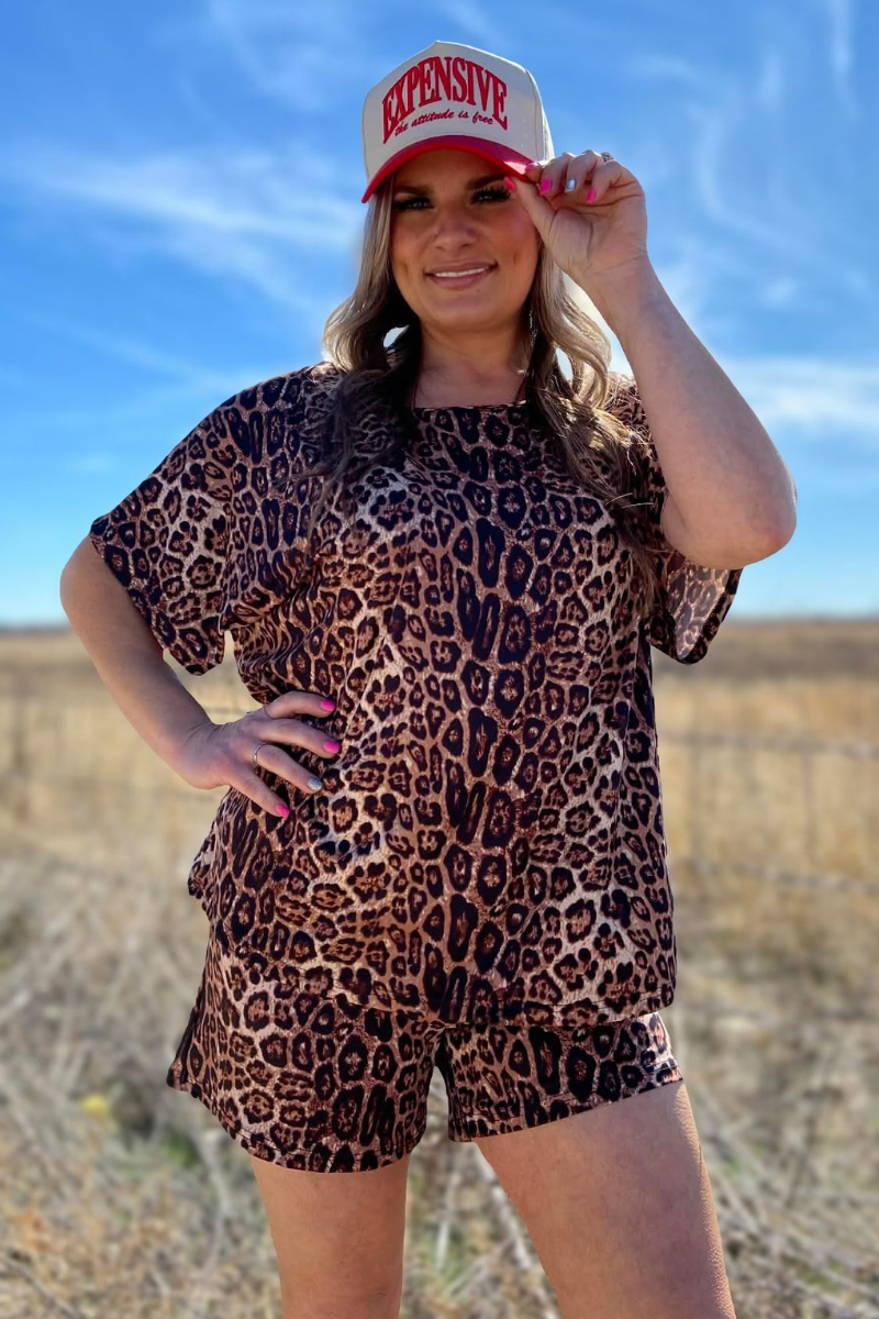 Oversized Cheetah Top