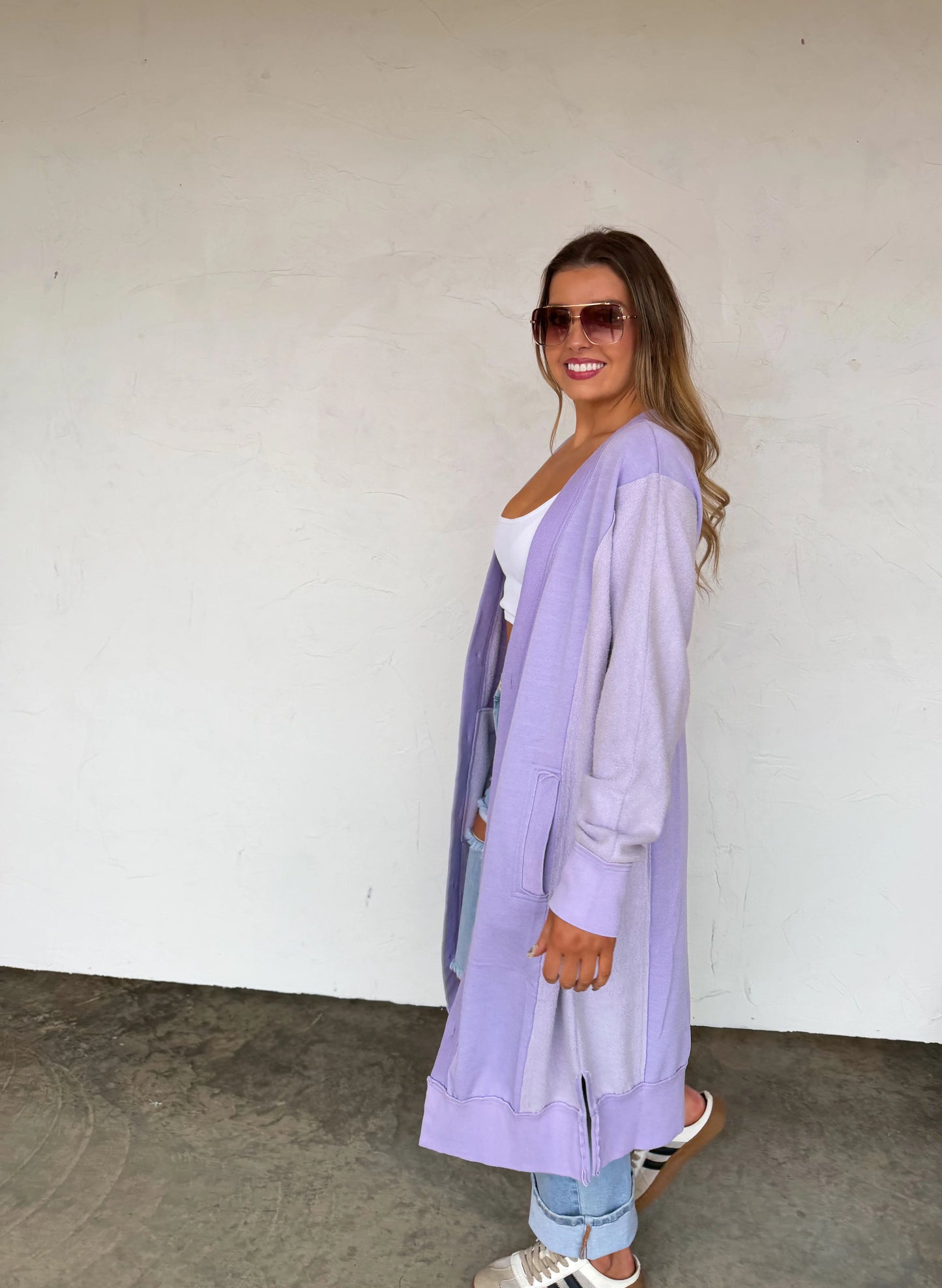 Sweatshirt Cardigan Duster