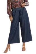 Denim Fringe Pant