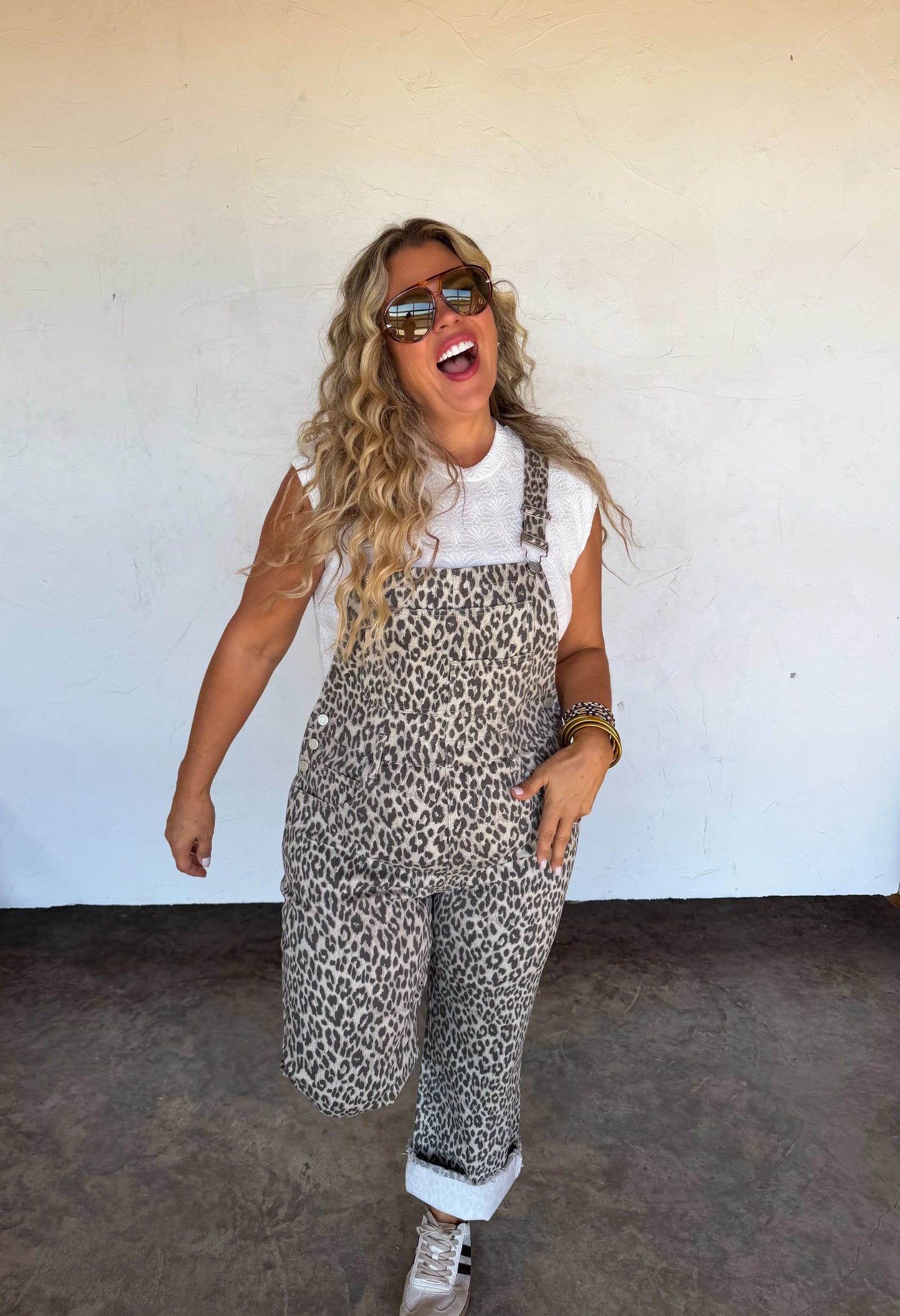 Cheetah Stretch Overalls