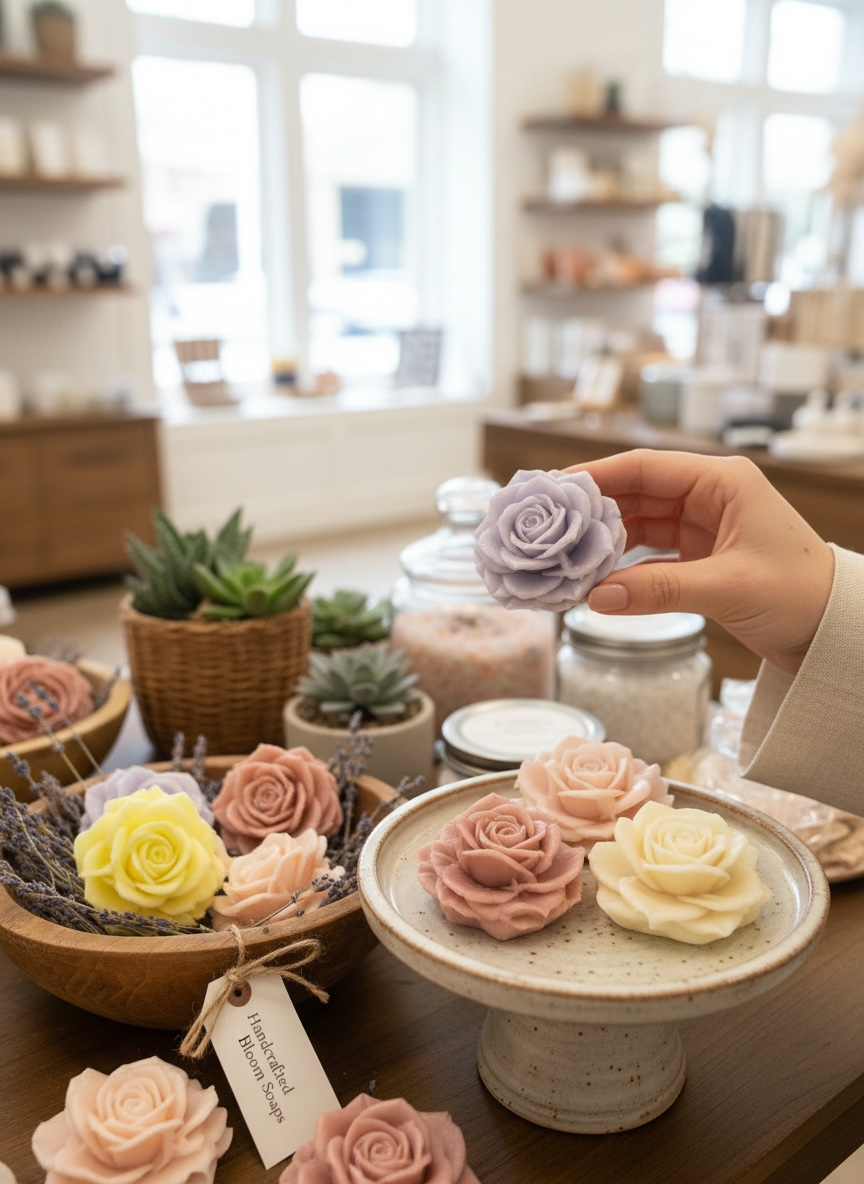 Rose Shaped Goat Milk Soap