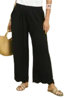 Black Linen Blend Pant