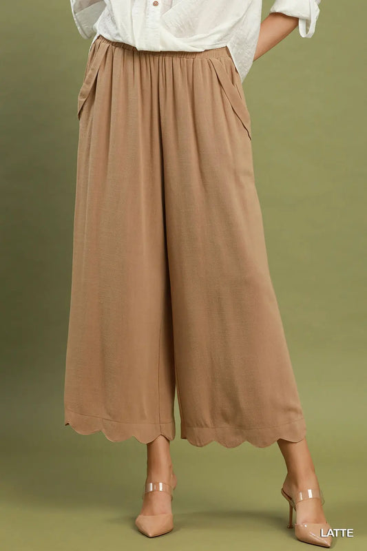Latte Linen Blend Pant