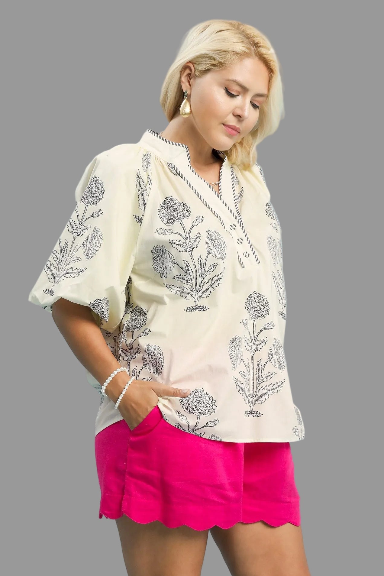 Floral Cotton Top