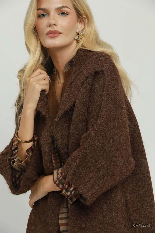 Oversized 3/4 Sleeve Cardigan