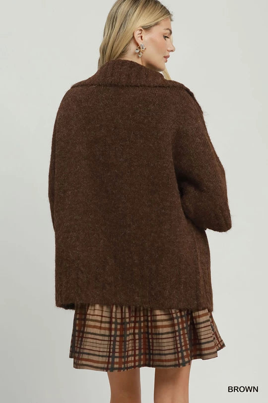 Oversized 3/4 Sleeve Cardigan