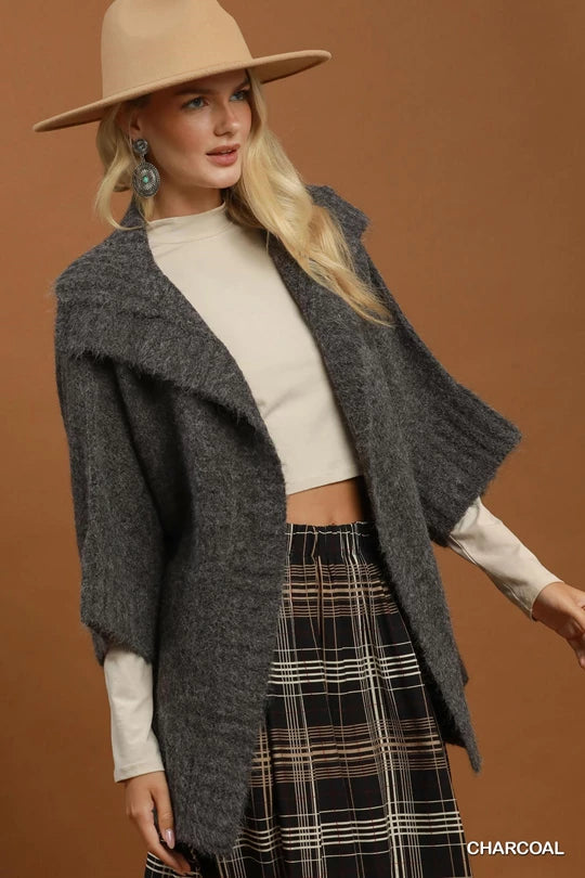 Oversized 3/4 Sleeve Cardigan