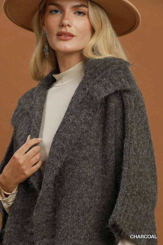 Oversized 3/4 Sleeve Cardigan
