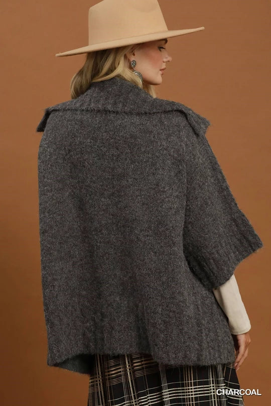 Oversized 3/4 Sleeve Cardigan