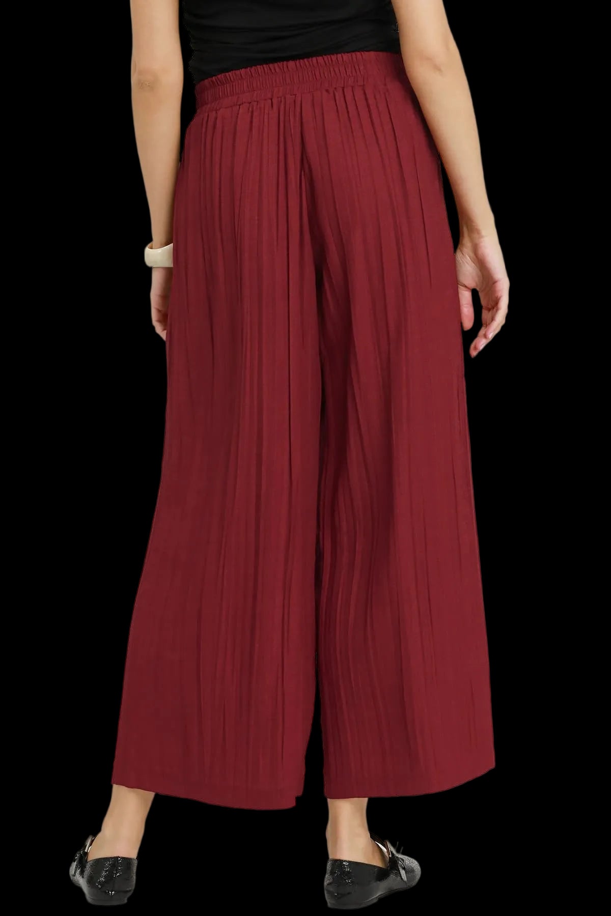Pleated Pant in Merlot