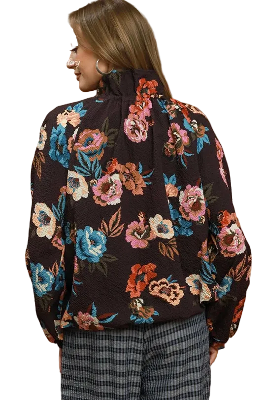 Brown Floral Jacket