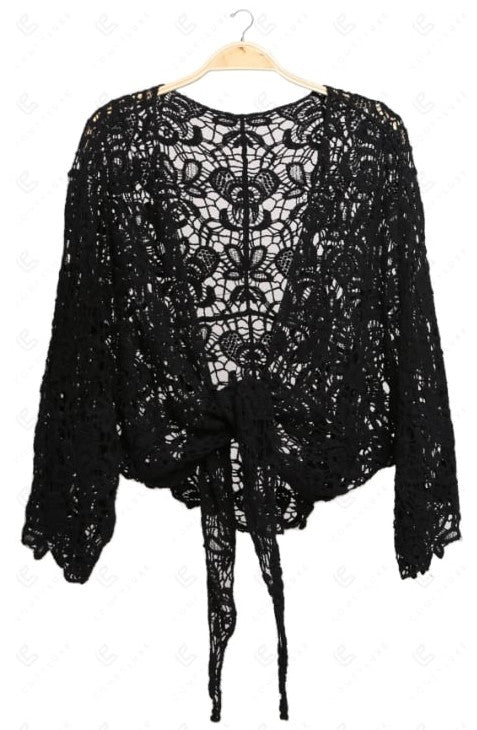 Crochet Tie Front Cover Up