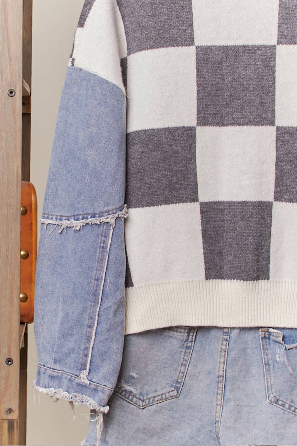 Checker Plaid Cardigan