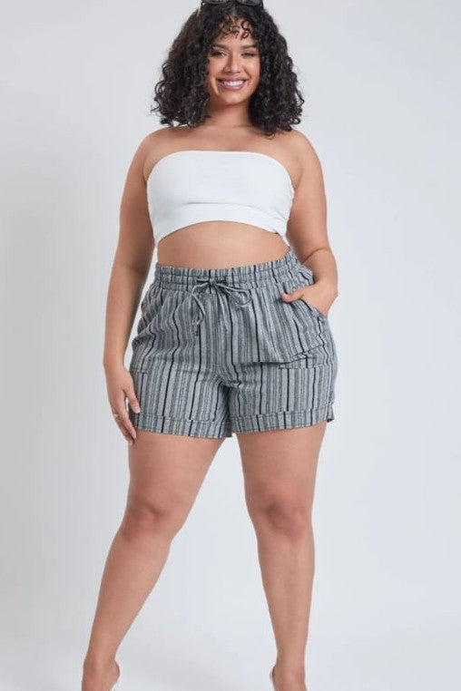 Striped Linen Shorts