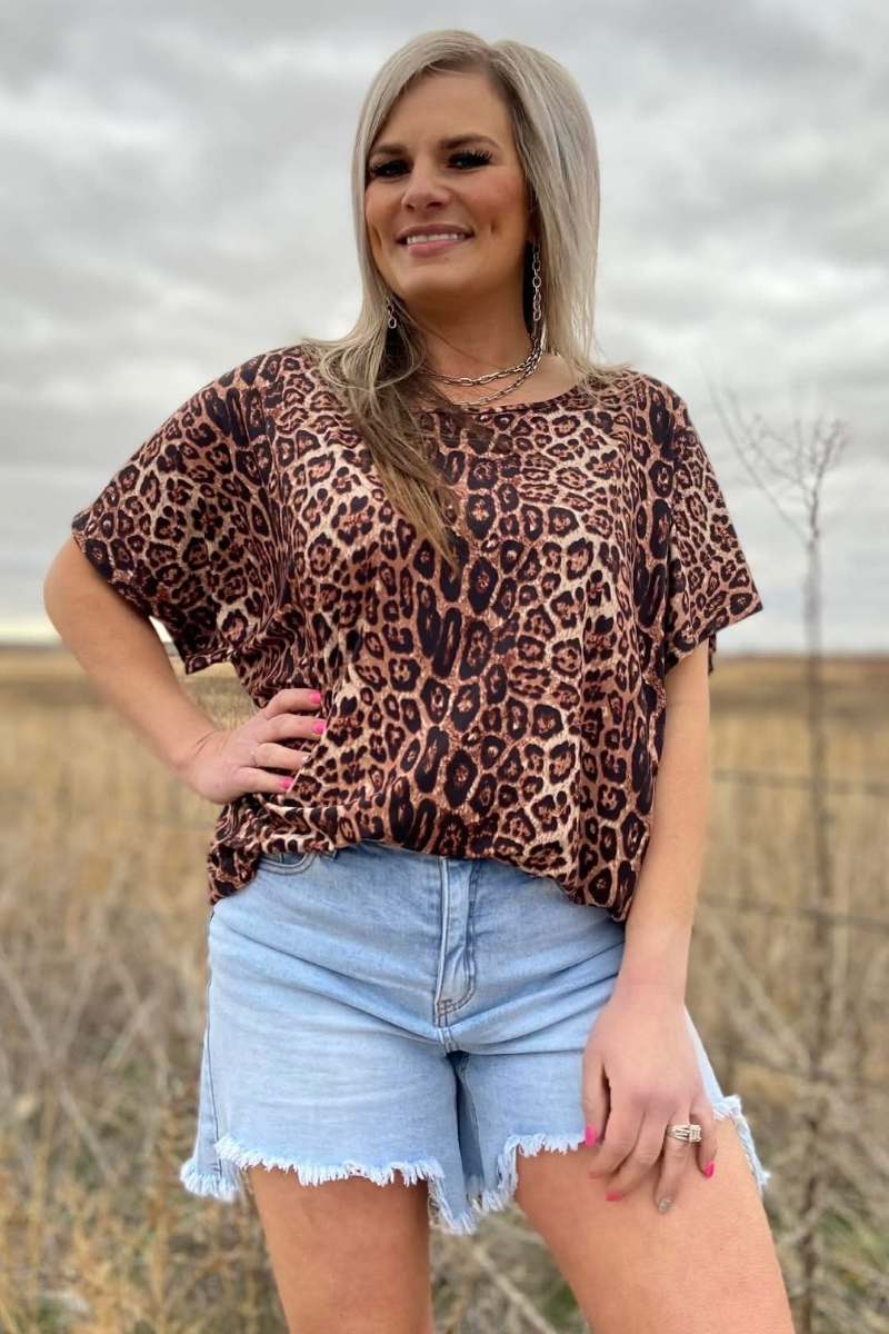 Oversized Cheetah Top