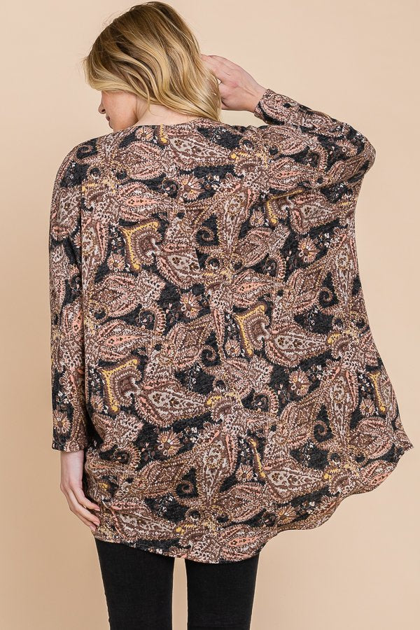 Paisley Cocoon Cardigan