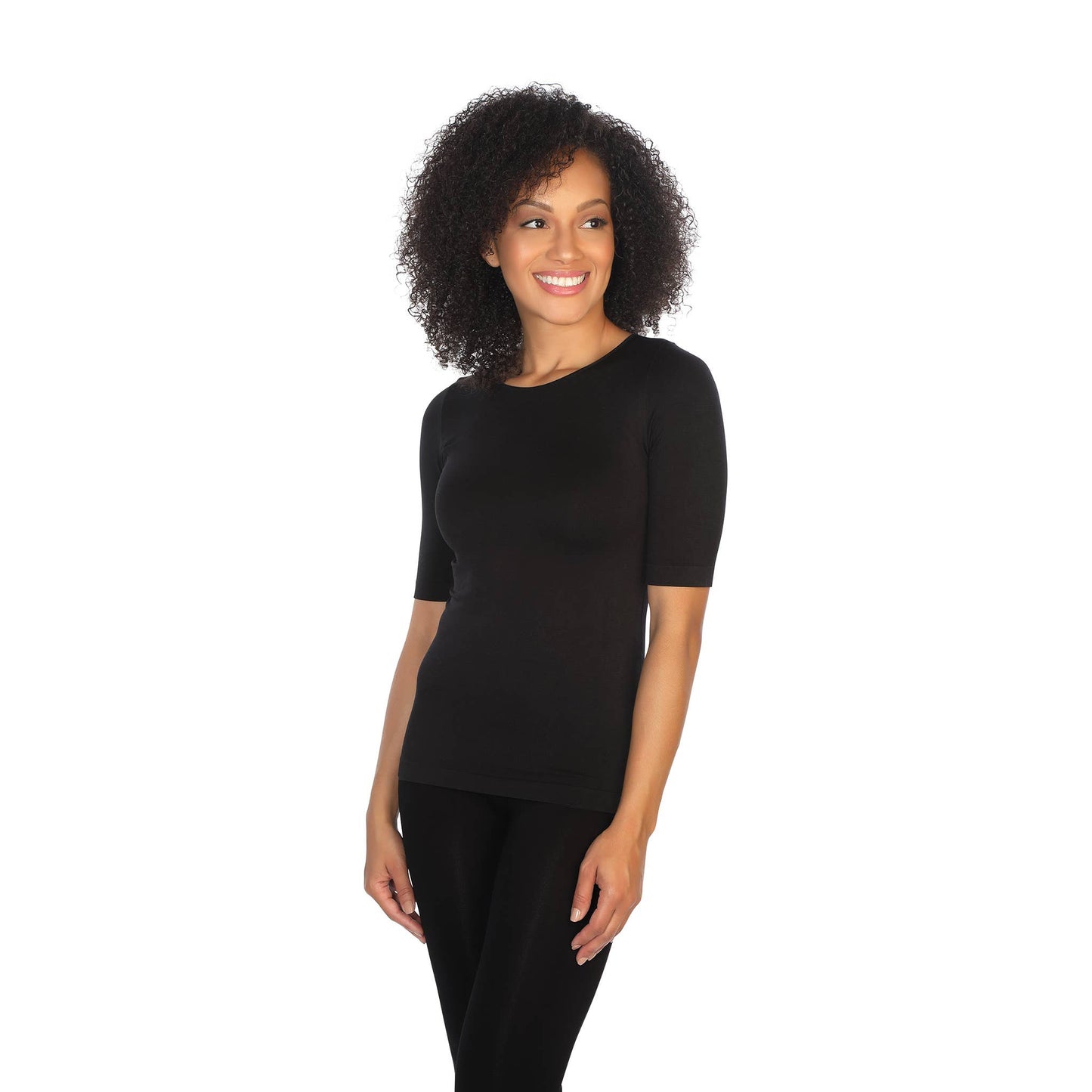 Skinnytees Elbow Sleeve Crew Neck Tee