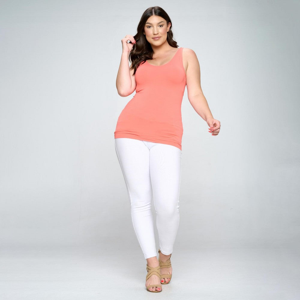 Reversible Neckline Seamless Tank Top