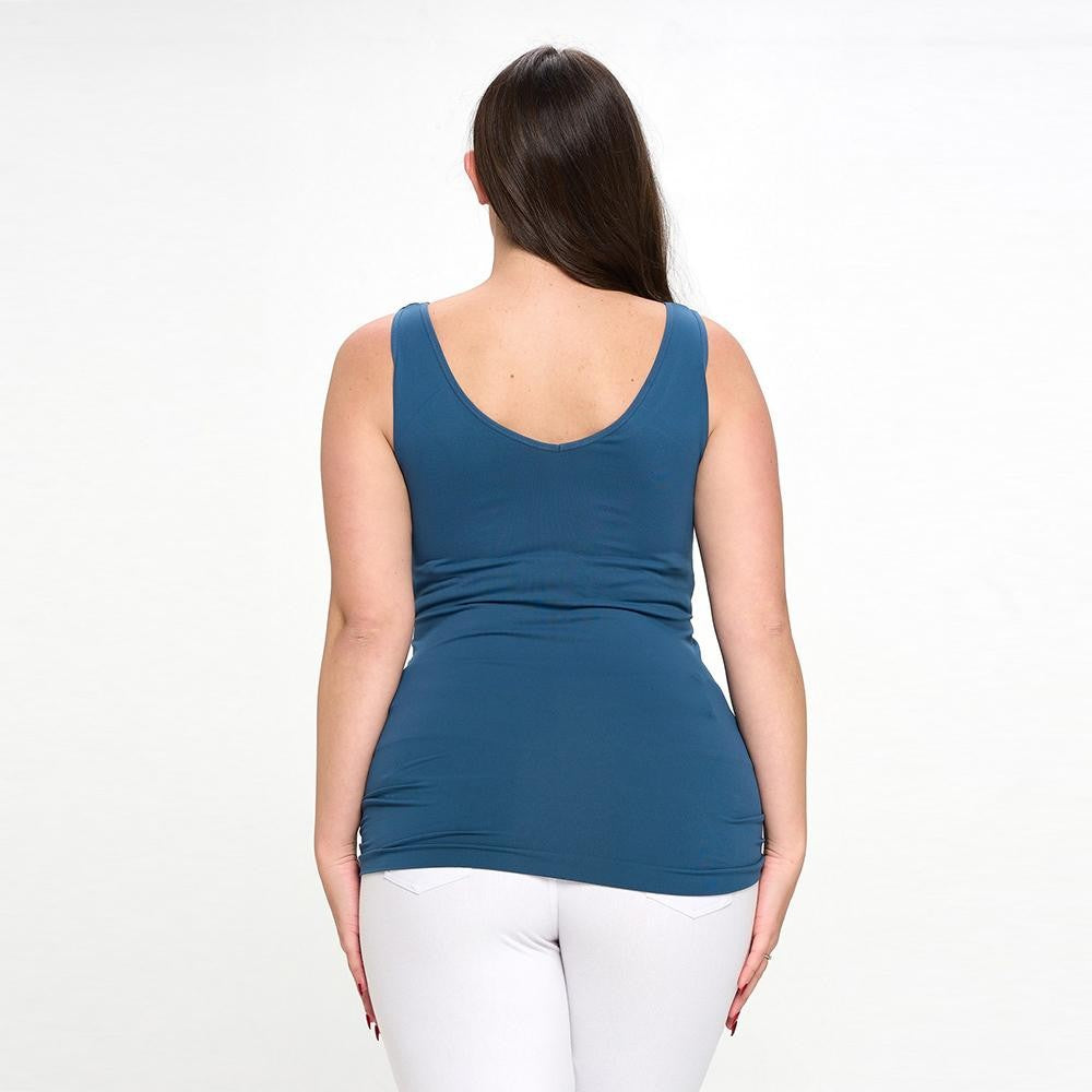Reversible Neckline Seamless Tank Top