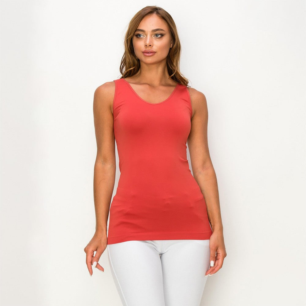 Reversible Neckline Seamless Tank Top