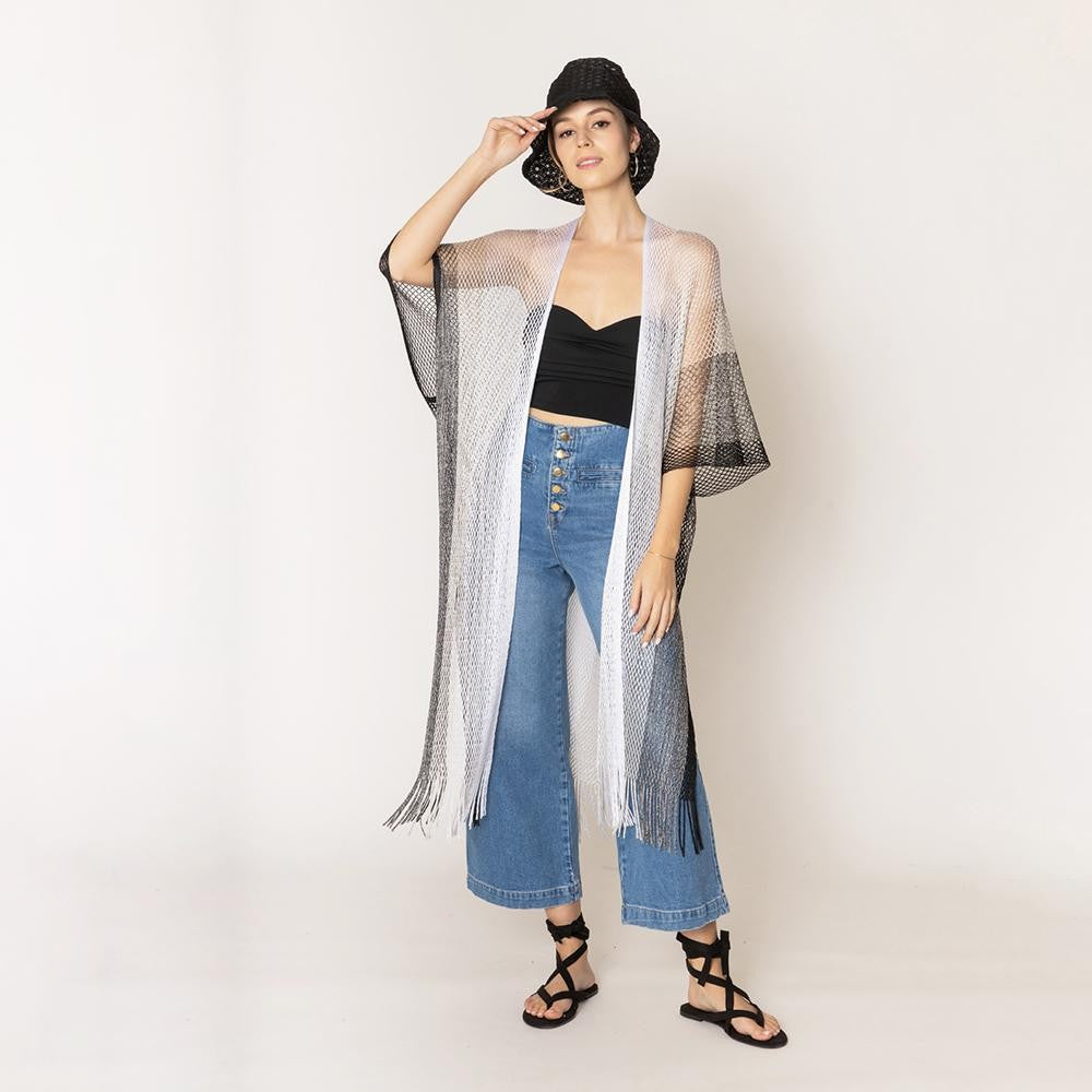 Striped Duster Kimono