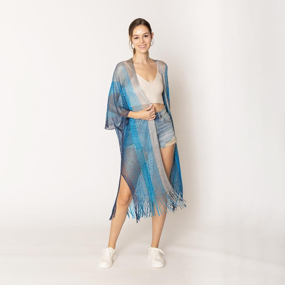 Striped Duster Kimono