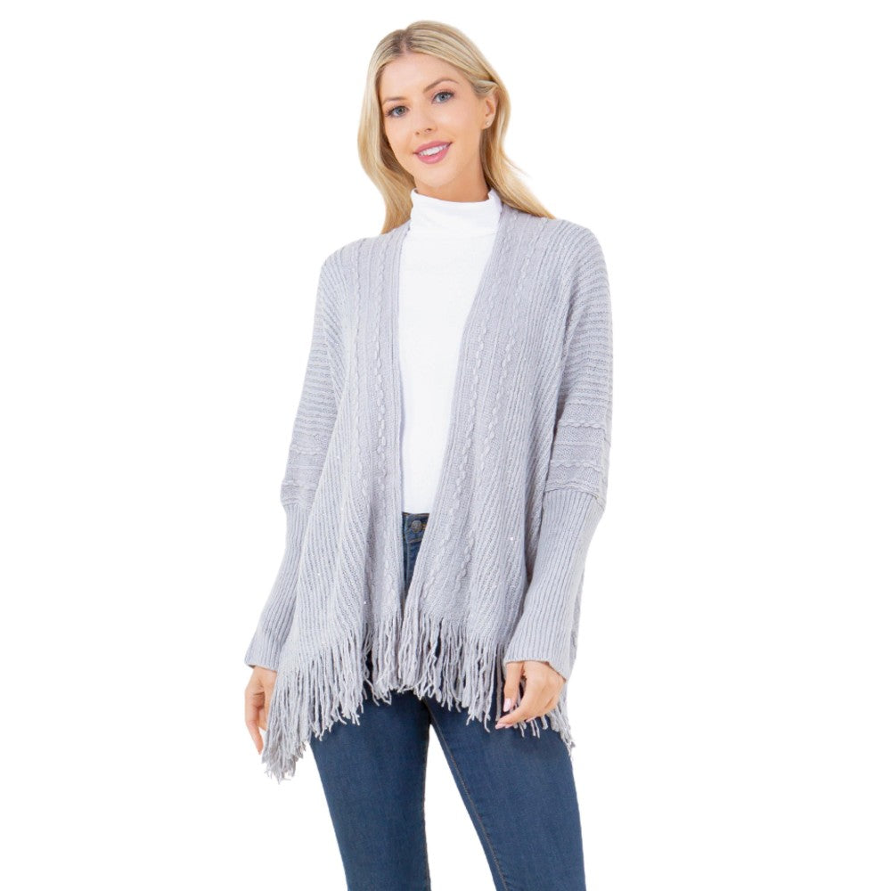 Silver Fringe Cardigan