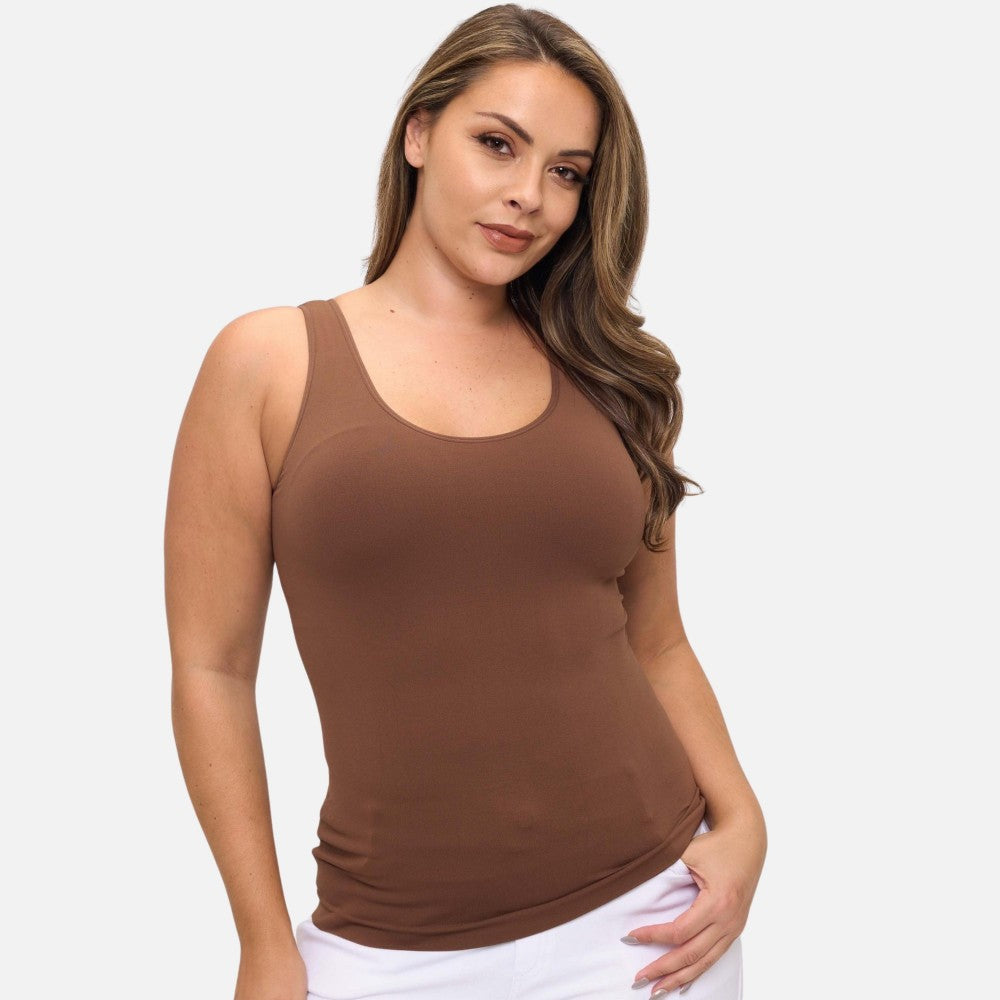 Reversible Seamless Tank Built In Bra