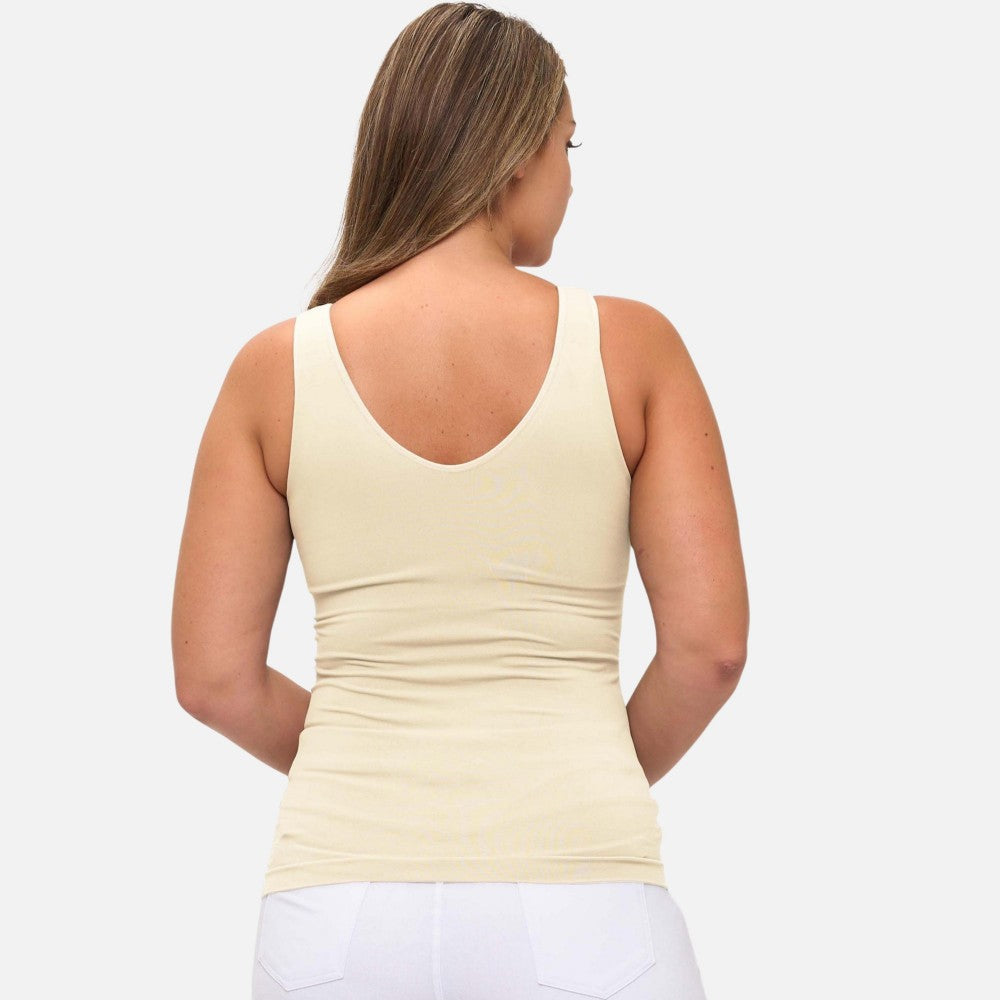 Reversible Seamless Tank Built In Bra