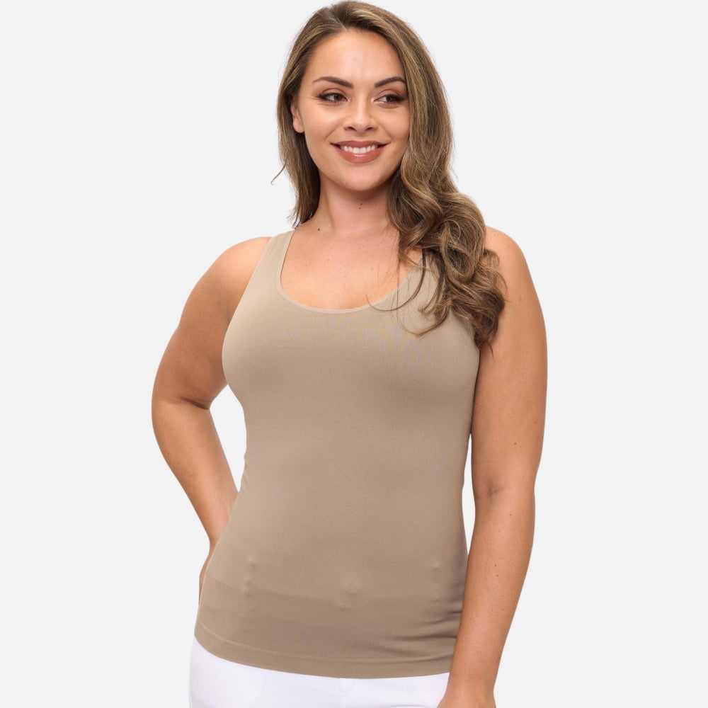Reversible Seamless Tank Built In Bra