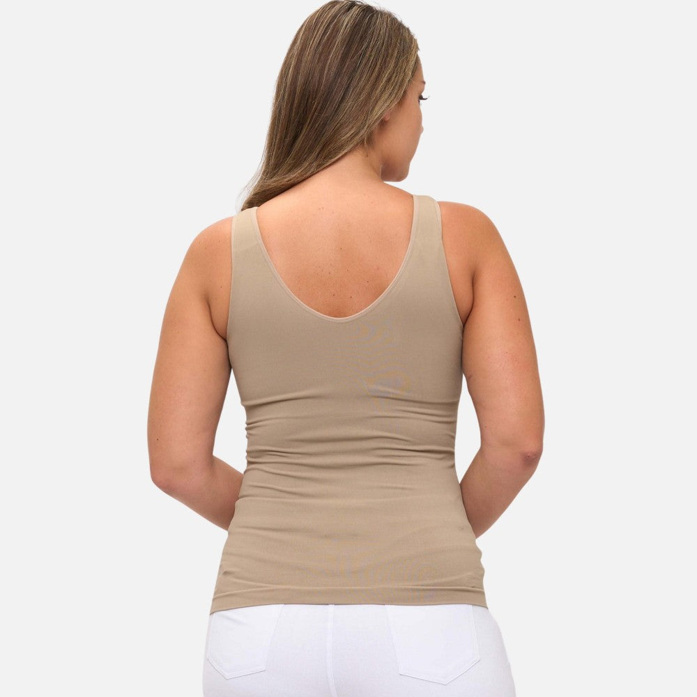 Reversible Seamless Tank Built In Bra