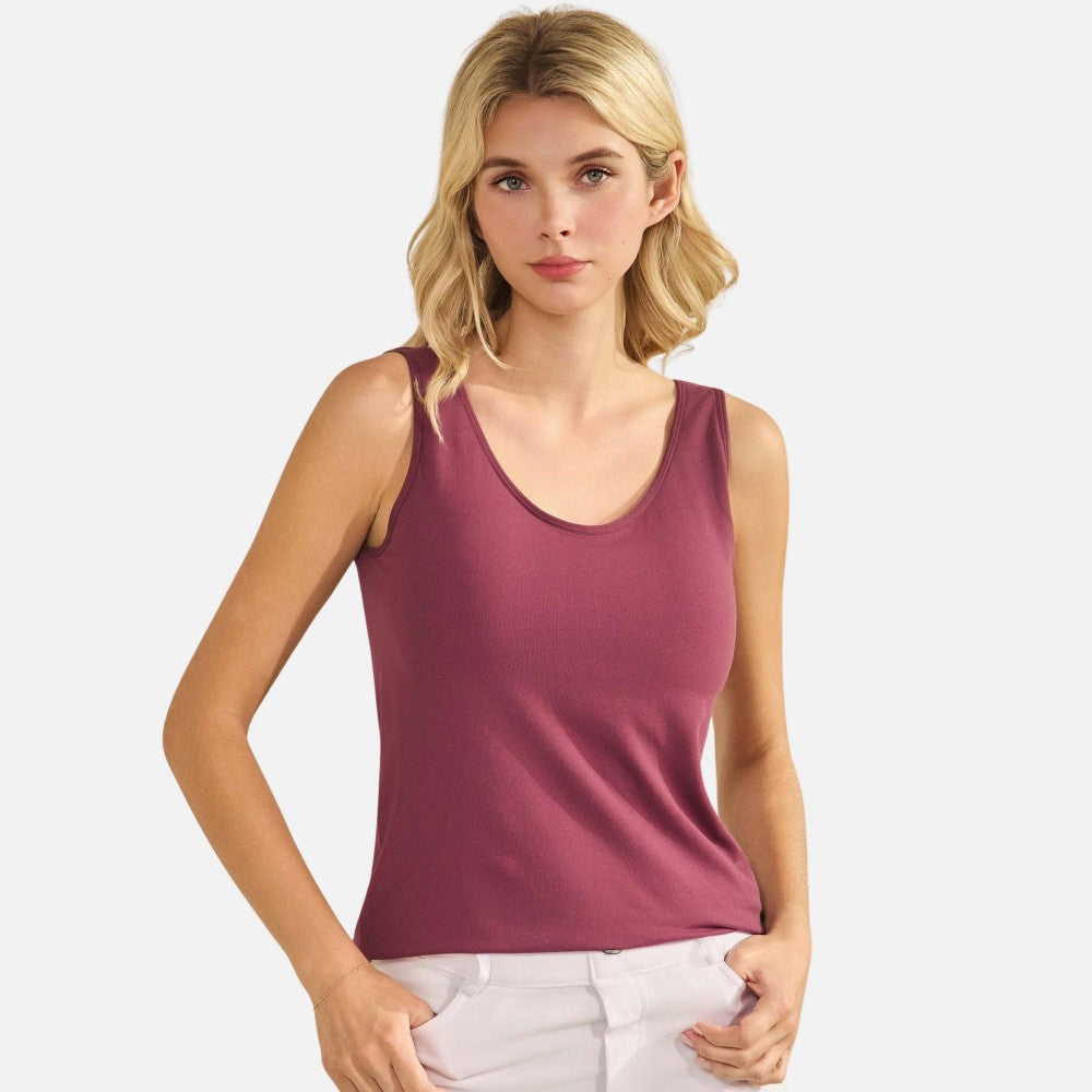 Reversible Seamless Tank Built In Bra