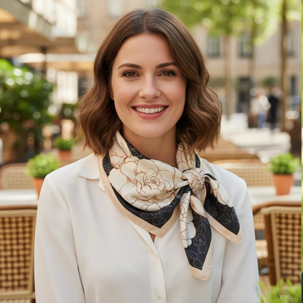 Floral Square Scarf